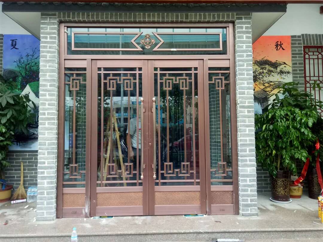 玻璃工艺铜门